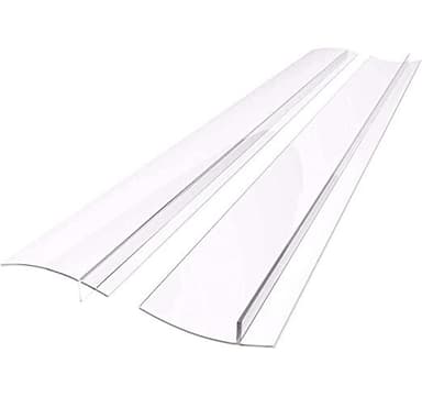 Spislist håller rent mellan spis och skåp 61.5 cm Transparent 2-pack