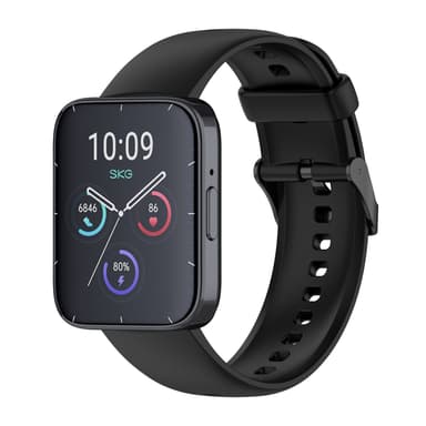 SKG V9 Pro, Amazfit Bip5 Unity Liquid Silicone Watch Armband Svart