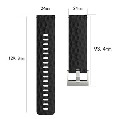 Silikonarmband för Suunto Spartan Sport Wrist HR Baro Svart