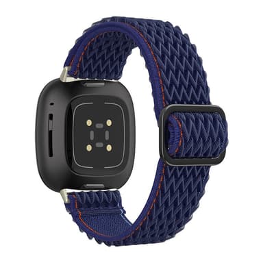 Nylon Klockarmband till Fitbit Versa 3/4 Mörkblå