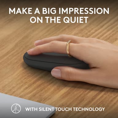 Logitech Pebble Mouse 2 M350s trådlös mus (Graphite)