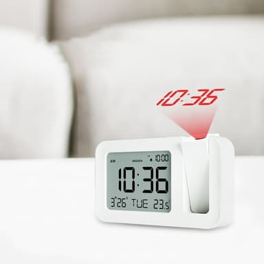 Projektionsväckarklocka med Temperaturdisplay
