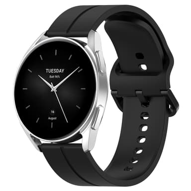 Silikonersättningsarmband för Haylou Watch 22mm Svart
