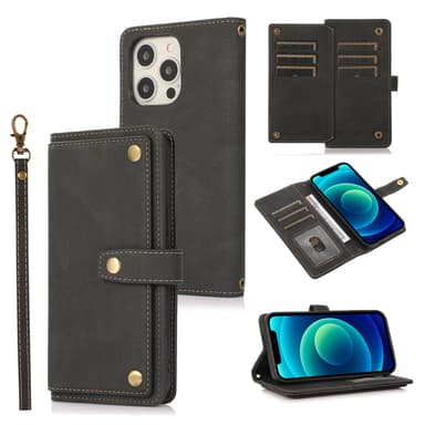Plånboksfodral med Kortfack för iPhone 16-serien iPhone 16 Pro
