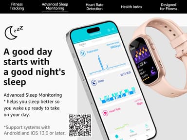 Smartwatch med Bluetooth och Hälsoövervakning Rosa
