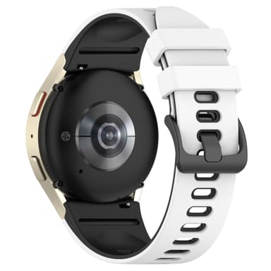 Tvåfärgad klockarmband för Samsung Galaxy Watch 4/5/6/6 Classic Vit