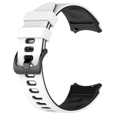 Tvåfärgad klockarmband för Samsung Galaxy Watch 4/5/6/6 Classic Vit