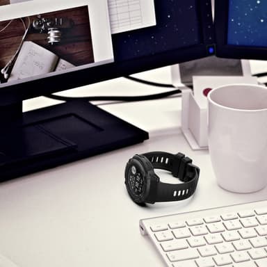 Silikon Klockarmbandsarmband för Garmin Instinct 2X Svart