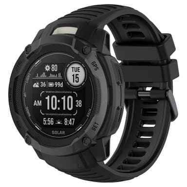 Silikon Klockarmbandsarmband för Garmin Instinct 2X Svart