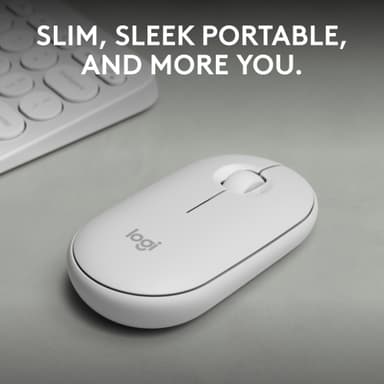 Logitech Pebble Mouse 2 M350s trådlös mus (Off-White)