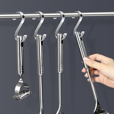 S-Krokar i Rostfritt Stål 16-pack Silver 11 cm