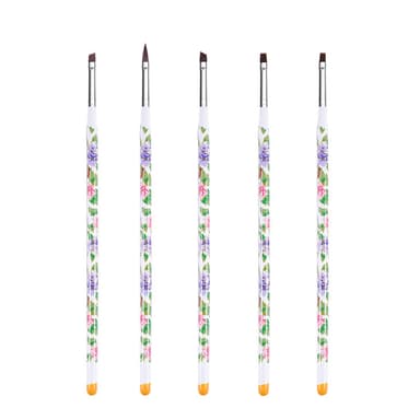 Nail Art Borstar, 5-delar Flerfärgad