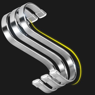 S-Krokar i Rostfritt Stål 16-pack Silver 11 cm