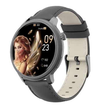 Smartwatch med Puls-, Blodtrycks- och Blodsyreövervakning Svart