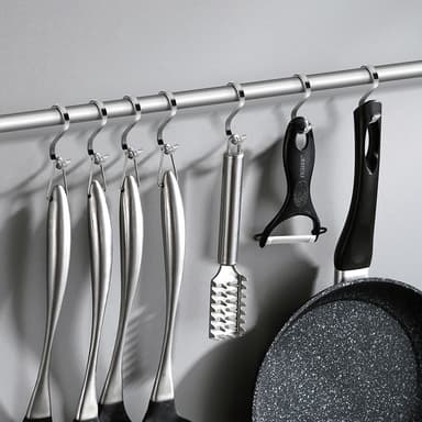 S-Krokar i Rostfritt Stål 16-pack Silver 11 cm