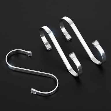 S-Krokar i Rostfritt Stål 16-pack Silver 11 cm