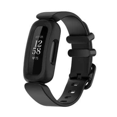 Silikonarmband för Fitbit Inspire 2, Fitbit Ace 3 Svart