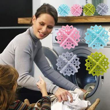 Tvättbollar som samlar upp ludd och hår 4-pack, Tvättboll för Tvättmas