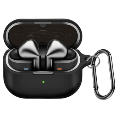 Skyddande silikonfodral för Samsung Galaxy Buds3/Buds3 Pro med karbinh