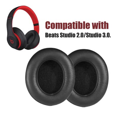 Öronkuddar av fårskinn Beats Studio 2.0/Studio 3.0 Svart