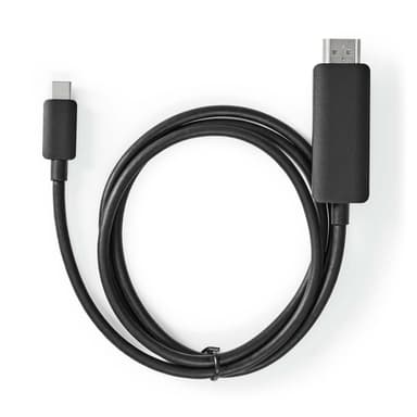 Nedis USB-C™ Adapter | USB 3.2 Gen 1 | USB-C™ Hane | HDMI™ Kontakt | 4K@60Hz | 2.00 m | Rund | Nickelplaterad | PVC | Svart | Låda