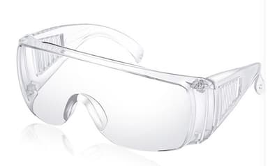 Universella skyddsglasögon i transparent plast