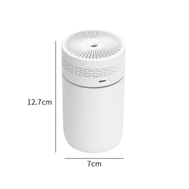 Tystgående mini-luftfuktare 250 ml Vit
