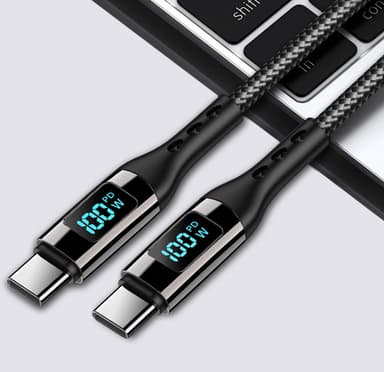 USB-C PD Snabbladdningskabel 100 W Svart 3 m