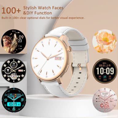 Smartwatch med Puls-, Blodtrycks- och Blodsyreövervakning Vit