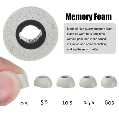 Ersättningstoppar med Minnesskum för Samsung Galaxy Buds Pro Grå