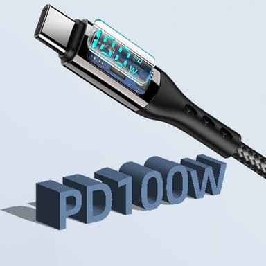 USB-C PD Snabbladdningskabel 100 W Svart 3 m