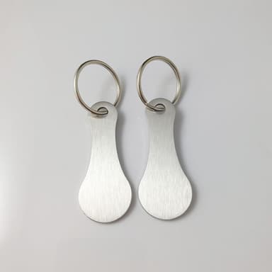 Metall Nyckelringar, Kundvagnspollett Silver