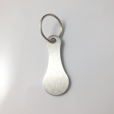 Metall Nyckelringar, Kundvagnspollett Silver