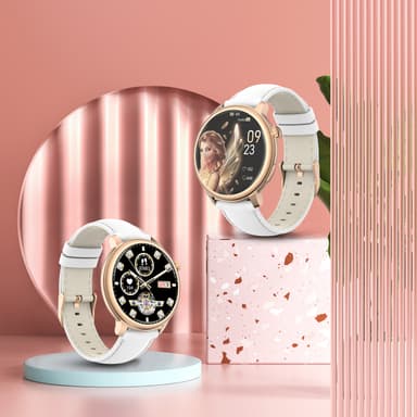 Smartwatch med Puls-, Blodtrycks- och Blodsyreövervakning Vit