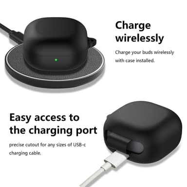 Skyddande Silikonfodral för Samsung Buds Live Svart