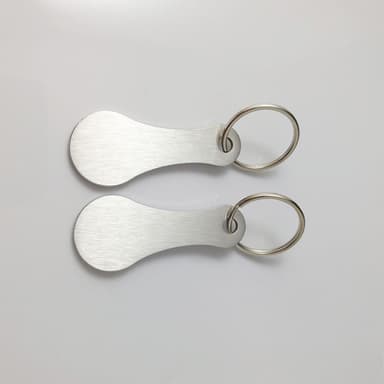 Metall Nyckelringar, Kundvagnspollett Silver