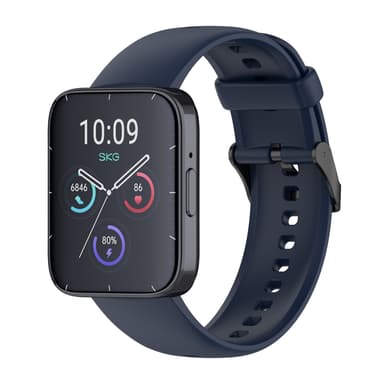 SKG V9 Pro, Amazfit Bip5 Unity Liquid Silicone Watch Armband Mörkblå