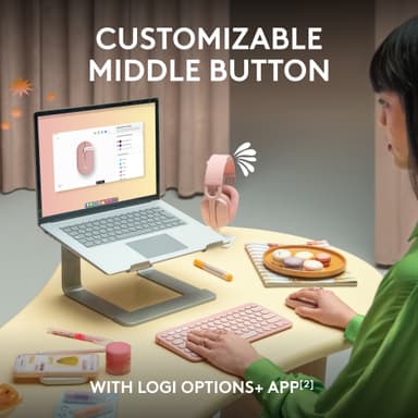 Logitech Pebble Mouse 2 M350s trådlös mus (Off-White)