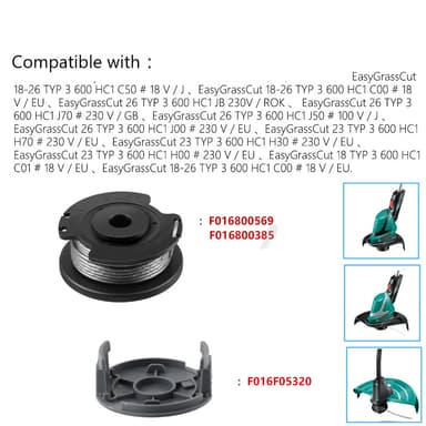 Trådspolar med trimmertråd Bosch EasyGrassCut 18-230 grästrimmer Svart