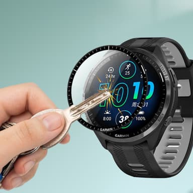 Mjukt skärmskydd för Garmin Forerunner 965 Transparent