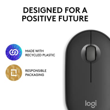 Logitech Pebble Mouse 2 M350s trådlös mus (Graphite)