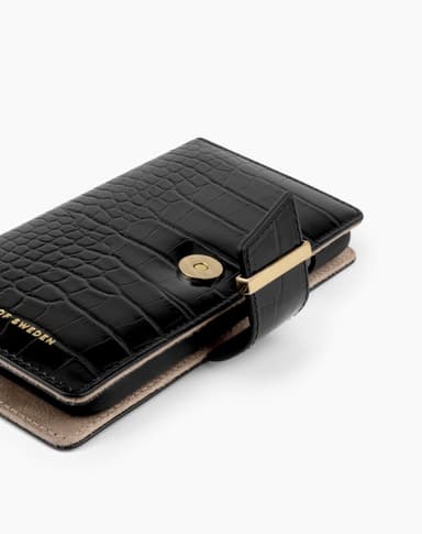 Cora Phone Wallet Galaxy S22 Ultra Jet Black Croco