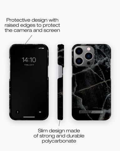 Printed Case MagSafe 13 Pro Black Thunder Marble