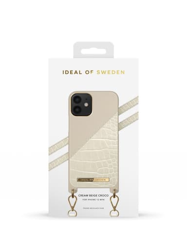 Atelier Necklace Case iPhone 12 Mini Cream Beige Croco