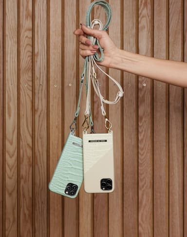 Atelier Necklace Case iPhone 12 Mini Cream Beige Croco