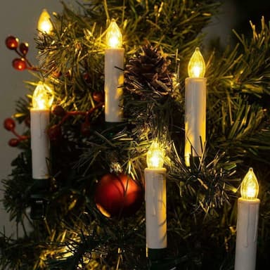 Julgransljus, Trådlösa LED-ljus, 10-pack