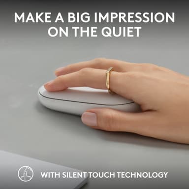 Logitech Pebble Mouse 2 M350s trådlös mus (Off-White)