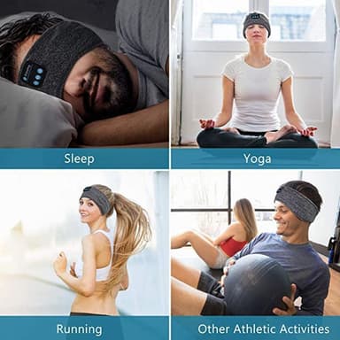 Bluetooth Sports Pannband Sömnhörlurar Musik Ögonmask