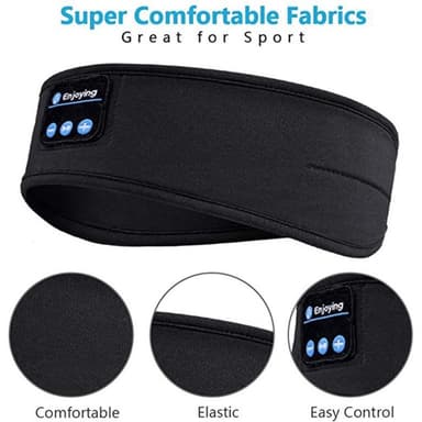 Bluetooth Sports Pannband Sömnhörlurar Musik Ögonmask
