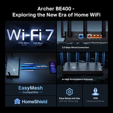 TP-Link Archer BE400 WiFI 7 router
